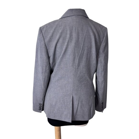 The Limited Womens Gray Blazer Size 10 Two-Button Front Notch Lapel Tailored Fit - Picture 3 of 12